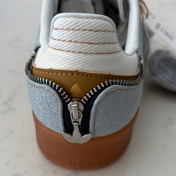 Adidas Denim and White Striped Sneakers Brand New - Picture 4 of 6